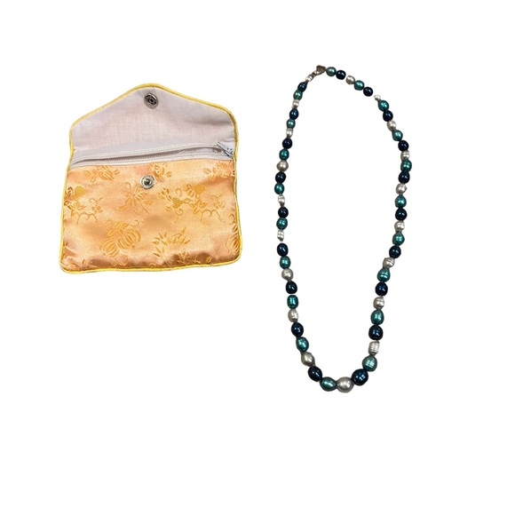 Blue Pearl Necklace 20.5” - Picture 2 of 5